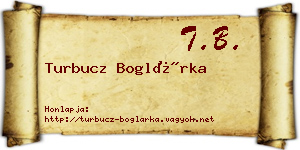 Turbucz Boglárka névjegykártya